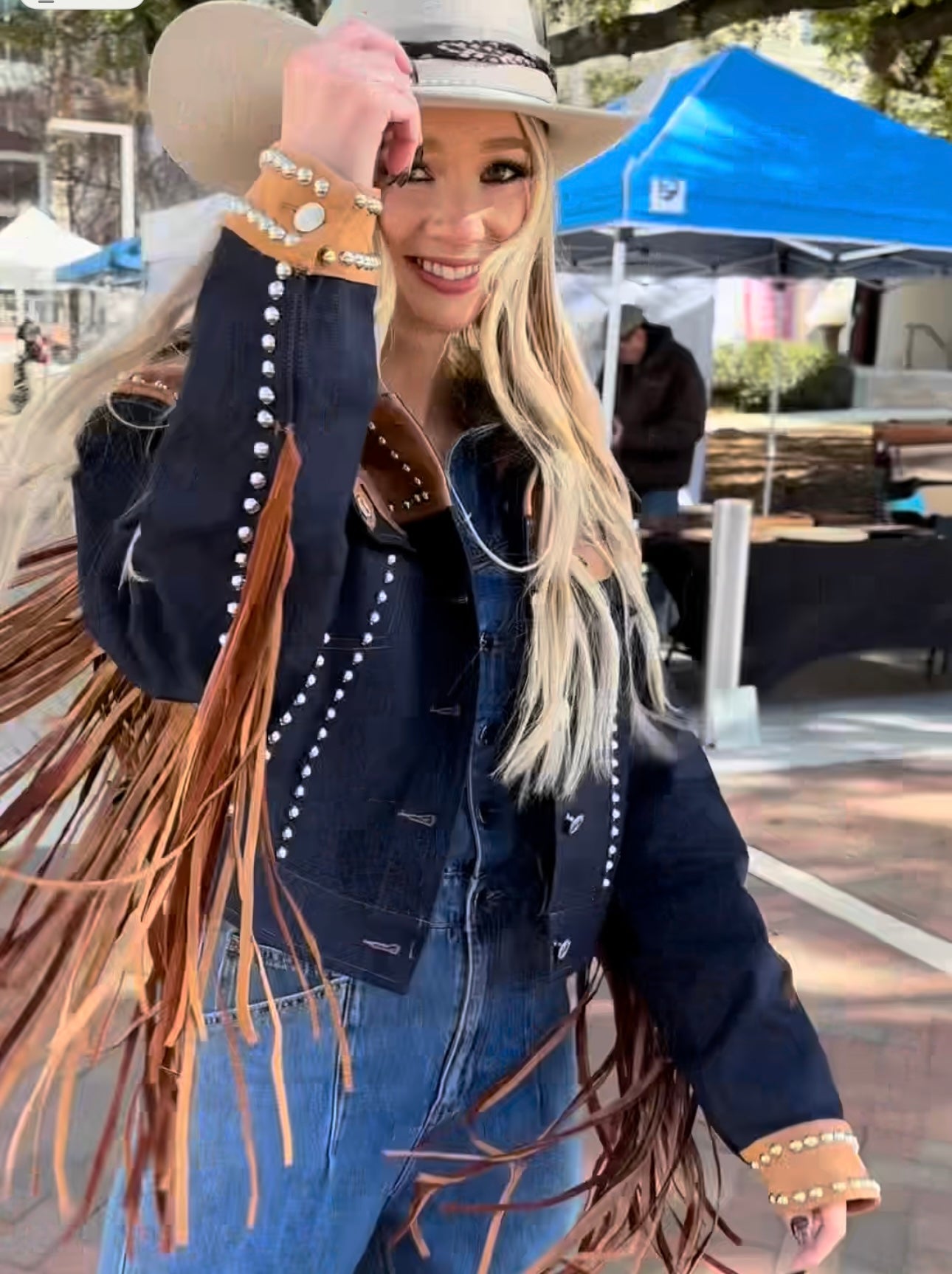 That Texas One Cropped Fringe Jacket