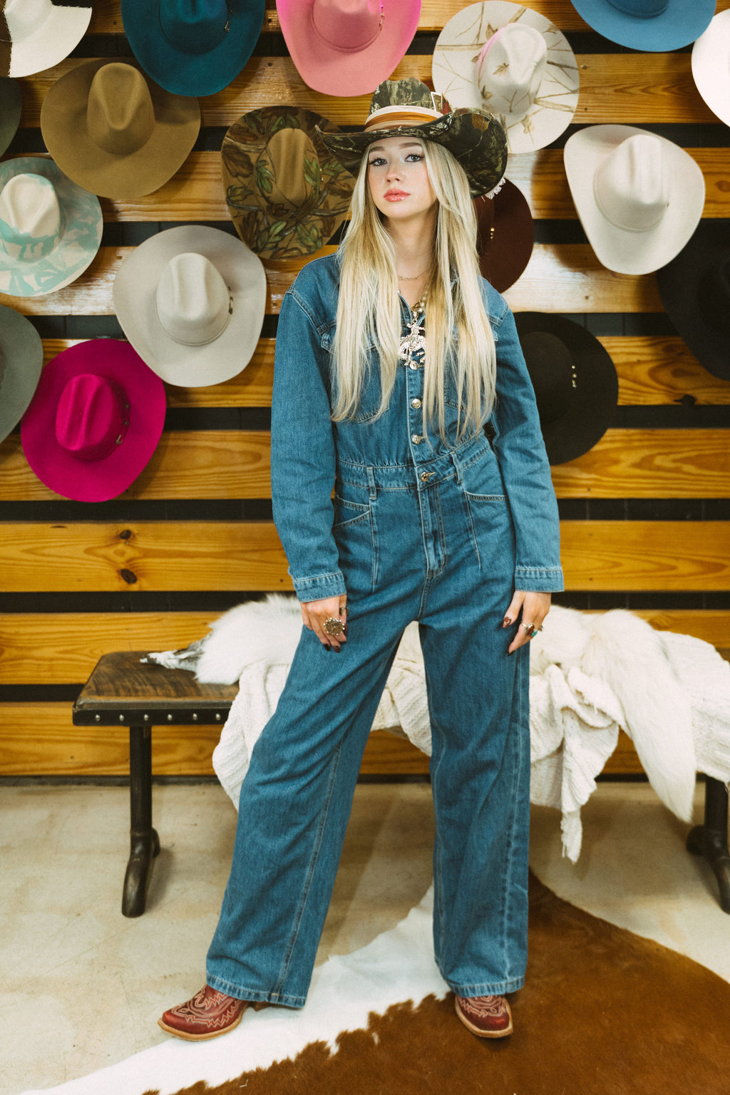 High Noon Denim Jumpsuit