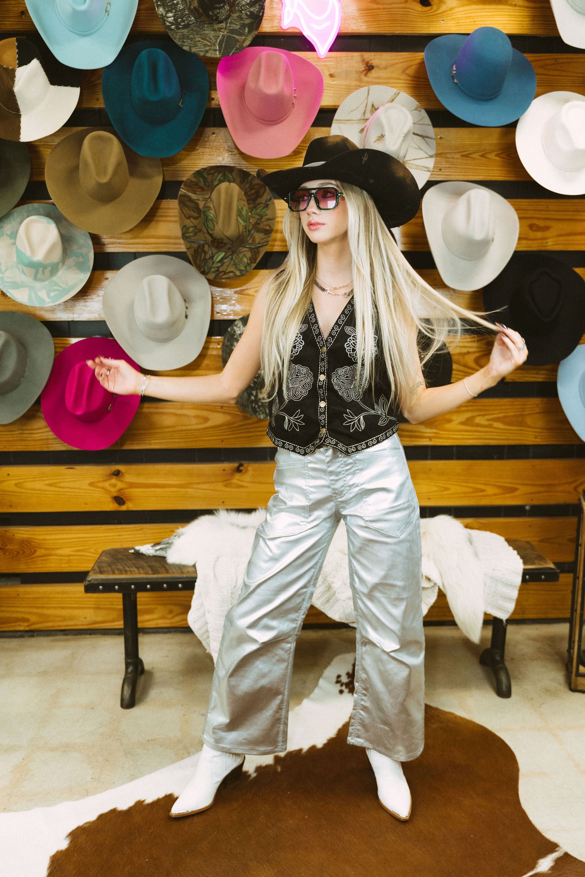 Silver Spur Metallic Pants