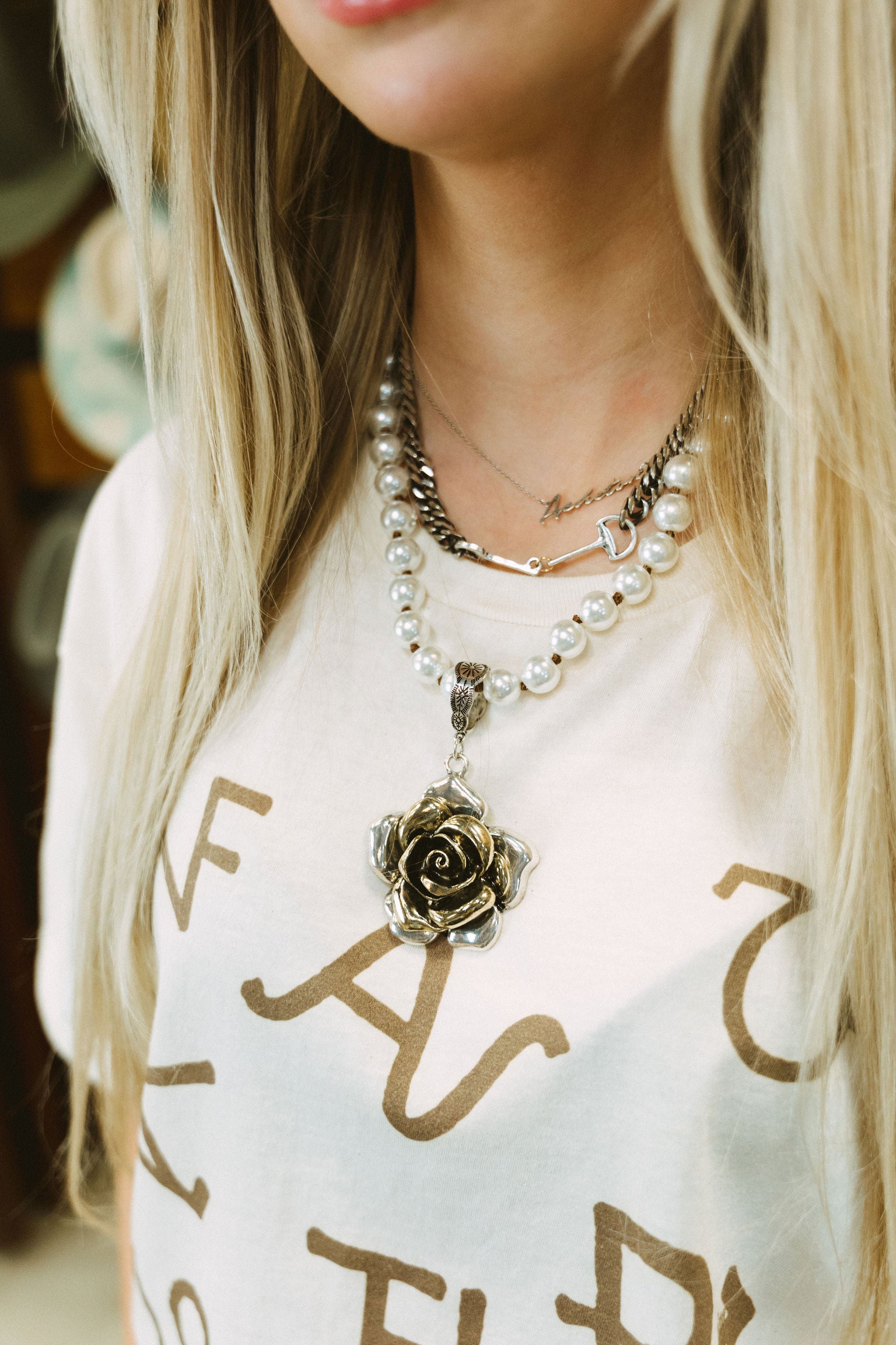 Rodeo Rose Pendant Necklace